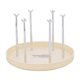 thumbnail image 2 of Soporte para tazas de 6 ganchos, estante de almacenamiento con bandeja de drenaje, colgador de taza de agua creativo extraíble para baño, soporte de Beige Gloria Titular de la taza, 2 of 7
