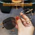 thumbnail image 4 of Gafas anti-luz azul, gafas ultraligeras de montura dorada, montura grande, gafas para miopía lisas para mujer, 4 of 4