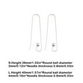 thumbnail image 3 of Pendientes de plata de ley 925 Qarigey ganchos para la oreja piezas de alambre Talla grande AP016346-02, 3 of 6