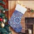 thumbnail image 5 of Coolnut Christmas Stockings Mexican Talavera Pattern Large Candy Stockings Stuffers Cute Xmas Sock Decorations 2PCS for Home Holiday Party 12" x18" Decor Gifts, 5 of 7