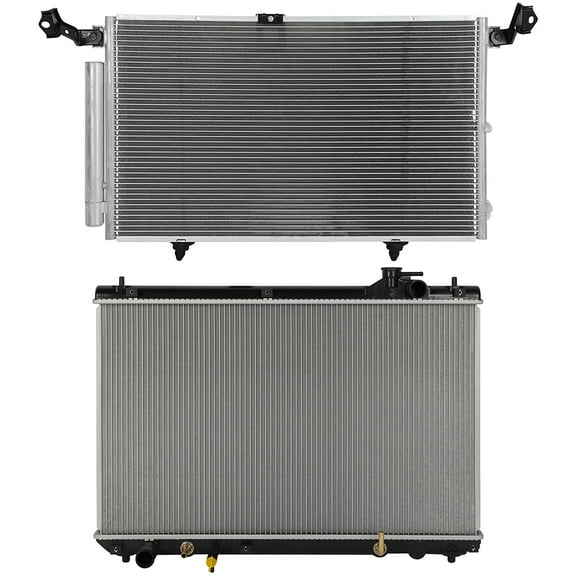 cciyu Aluminum Radiator Replacement 1999-2003 for Lexus for RX300 2271,2272 Plastic Radiator Auto Parts Complete radiator Radiator Engine Coolant Radiator Assembly Radiator