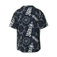 thumbnail image 2 of Vsdgher Anchor and Lighthouse Print Men's Wrinkle Free Untucked Cuban Shirt Business Casual Button Down Shirts Short Sleeve Shirt, 2 of 7