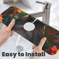 thumbnail image 6 of Sikiie Colorful Flower Meditating Hamster Splash Guard for Sink Faucet-1 PC Super Absorbent Fast Drying Mat Sink Gadgets-Splash Guard for Kitchen, Sink Mat, 6 of 7