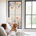 thumbnail image 2 of Spring Floral Window Privacy Film, Elegant Flowers Farmhouse Botanical Rustic Static Cling UV Sun Blocking Heat Control Window Tint Day and Night, Non-Adhesive One Way Privacy Cover 29.5''x78.7'', 2 of 7