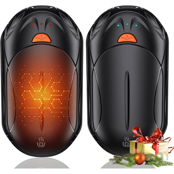 Hand Warmers Rechargeable 2 Pack,AI 6000mAh Rechargeable Hand Warmer,20Hrs Long Heating Electric Hand Warmer,Portable Pocket Heater,Gifts for Christmas,Golf,Camping,Hunting