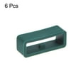 thumbnail image 3 of Uxcell 6pack Watch Strap Loop Fastener Rings 18mm Rubber Watch Holder Keeper Dark Green, 3 of 6