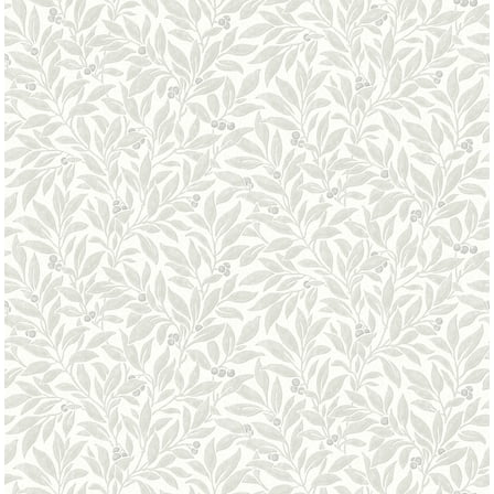Advantage Winter Berry Light Grey Vine Wallpaper