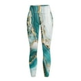 thumbnail image 5 of Renewold Teal Gold Marble Leggings for Women with Pockets Running Pants Tight High Waisted Spandex Graphic Leggings Trendy Essential Pants Scrunch Butt Lifting, XS, 5 of 8