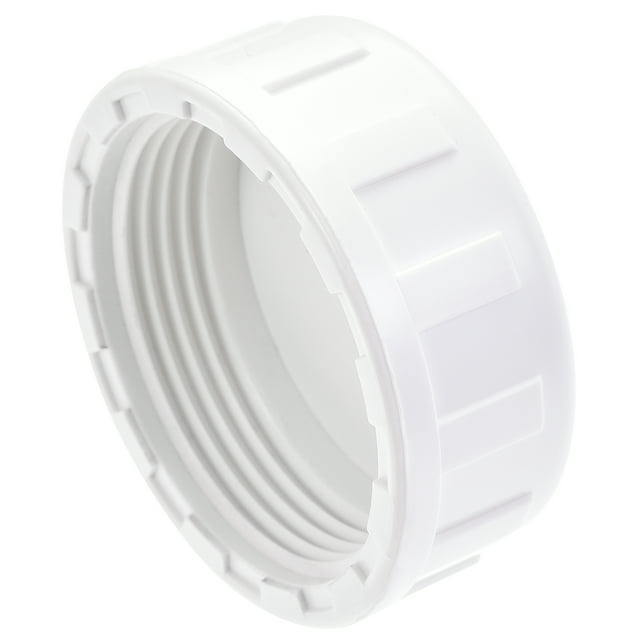 Unique Bargains G1-1/2 Female Thread PVC Pipe Fitting Cap, for Garden and Outdoor Water Pipes End, White