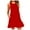 Red, variant on Otvok Womens Dresses,Women O Neck Casual Pockets Sleeveless Above Knee Dress Loose Party Dress