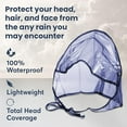 thumbnail image 4 of Premium Waterproof Rain Bonnet Hat with Full Cut Visor & Netting - Stay Dry Rain Protection for Men or Women (Unisex) (Navy), 4 of 4