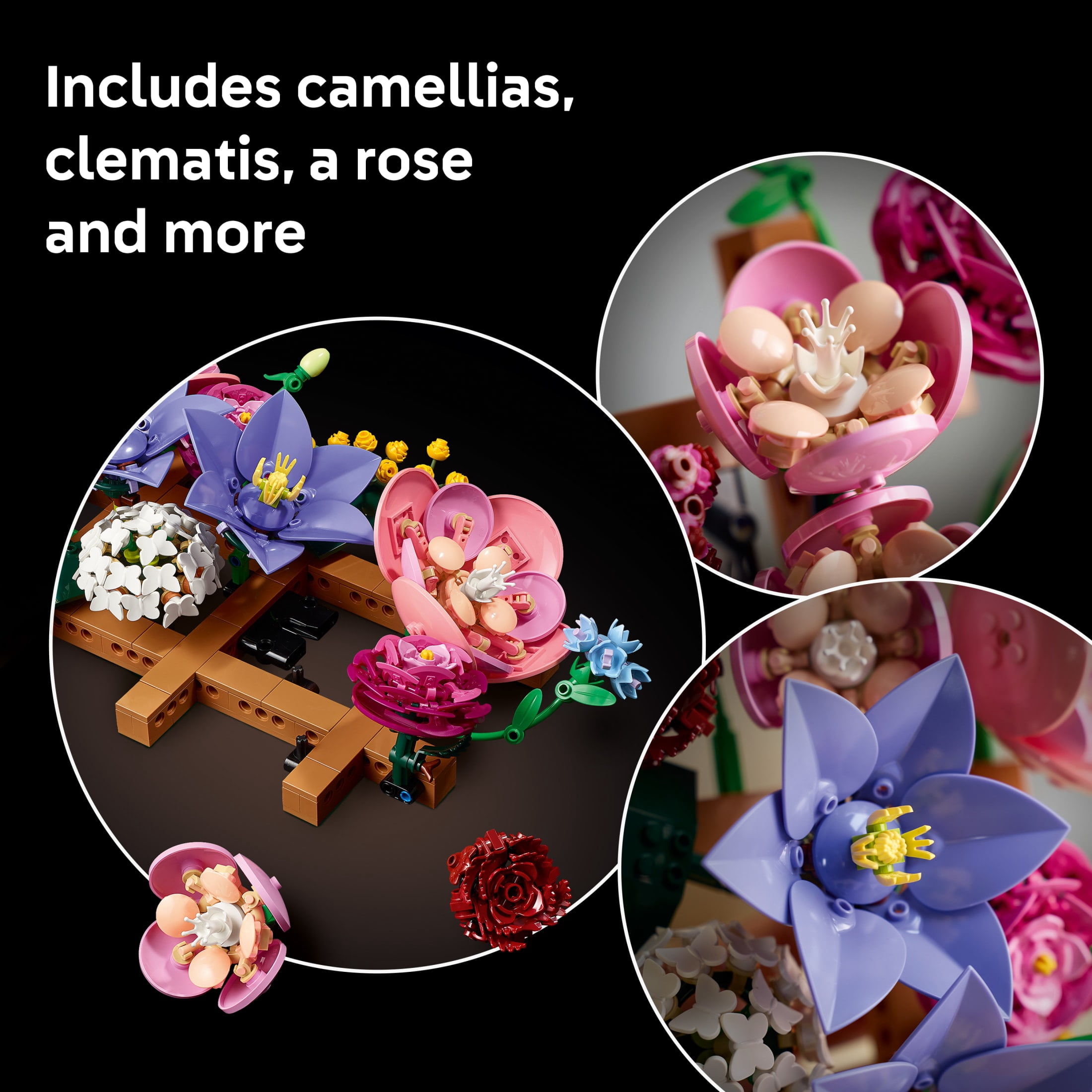 LEGO Botanicals Flower Wall - Building Set for Adults, Ages 18+ - Artificial Plants & Flowers for Home Office or Bedroom Decor - Gift for Housewarming - 11503