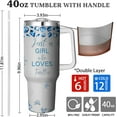 thumbnail image 2 of 40 Oz Tumbler with Handle and Straw, Double Wall Coffee Travel Mug Spill Proof Leak Proof, Reusable Insulated Water Bottle 40 Oz, Stainless Steel Cup with Handle and Straw Gifts for Women, 2 of 3