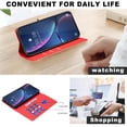 thumbnail image 3 of for Samsung Galaxy S24 Wallet Flip Case, Luxury Premium PU Leather Card Slots Strong Magnetic Closure Kickstand RFID Blocking Phone Case Cover for Samsung Galaxy S24 - Red, 3 of 8
