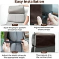 thumbnail image 4 of 17 x 27 In Headrest Cover for Recliner Chair, Recliner Headrest Protector, Faux Leather Headrest Cover with Elastic Straps, Couch Headrest Cover for Furniture, Sofa Protector(Chocolate Brown), 4 of 6