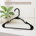 thumbnail image 7 of Utopia Home Plastic Hangers 20 Pack - Perfect Space Saving Clothes Hanger - Durable And Strong - Perfect Closet Organizers With Shoulder Grooves Black, 7 of 7