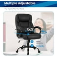 thumbnail image 2 of BestMassage Executive Ergonomic Office Chair with Lumbar Support & Swivel, 500 lb. Capacity, Black, 2 of 7