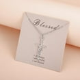 thumbnail image 5 of Faith Cross Necklace Jewelry for Women Silver Jesus Christian Pendant Necklaces Gifts for Mom, 5 of 5