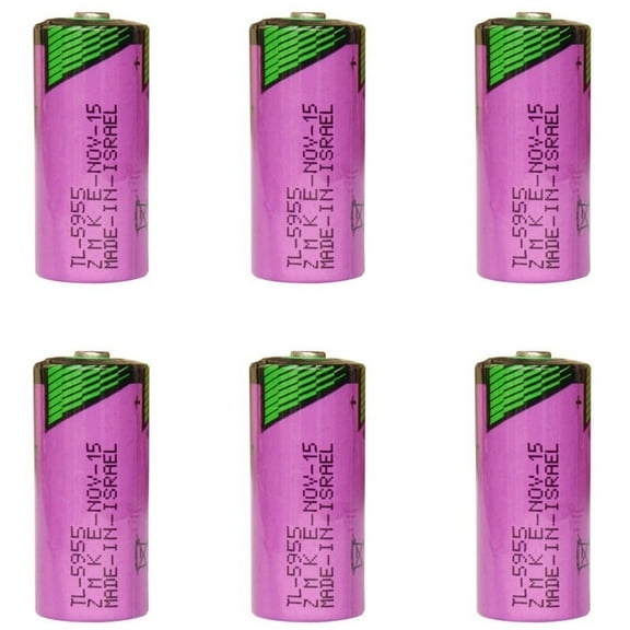 6 Pcs TL-5955 3.6V 2/3AA Battery Replacement for Tadiran TL-2155 TL-4955 TL-5155 TL-5955, Xeno XL-055F, Comp-100 Lithium Thionyl Chloride Battery (ER14335)