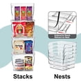 thumbnail image 4 of Sorbus Clear Stackable Square Storage Bins, Medium Open-Front Acrylic Pantry Organizers, 6 Pack, 4 of 4