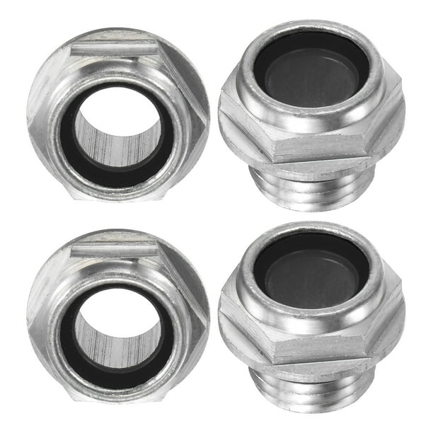 Uxcell Paquete de 4 Cristales de Nivel de Aceite para Compresor de Aire M14 x 1.5mm Vidrio Templado para Compresor de Aire