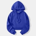 thumbnail image 2 of Hoodies for Women Solid Color Loose Long Sleeve Comfortable Pullover Hooded Sweatshirt, 2 of 3