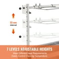 thumbnail image 4 of KFFKFF Enhanced Rotisserie Grill, 35" with 90 Lbs Load, Charcoal Spit Grill for Whole Pig, Lamb, Goat, Electric 42W Stainless Steel Roaster, Lockable Wheels, Ideal for Outdoor Camping, 4 of 9