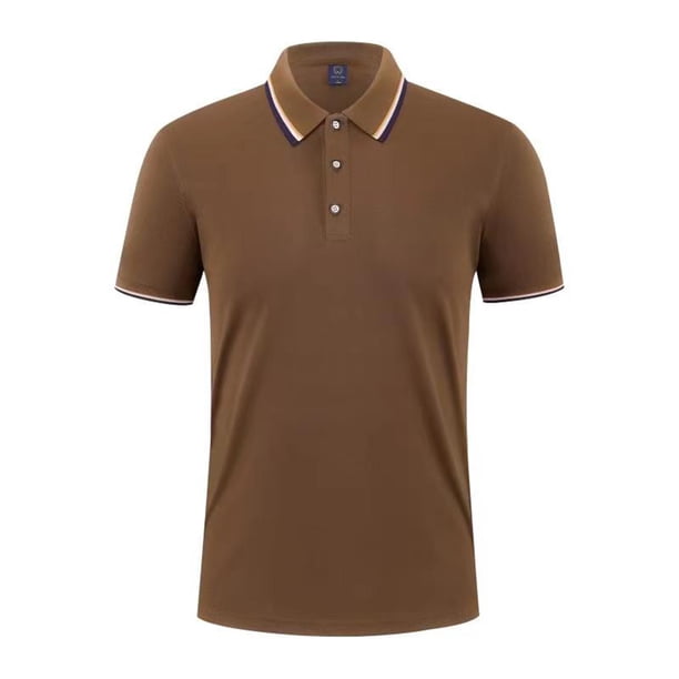 Blusa de Manga Corta con Cuello Suave Cuello de los Hombres, Camisa Ligera Y Casual