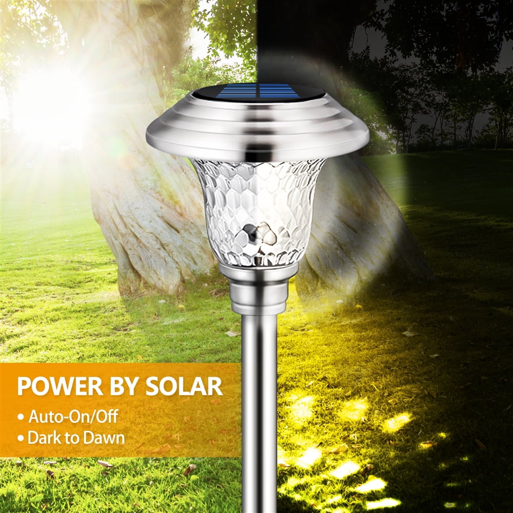 8PK Solar Lawn Lights Outdoor Decorative Solar Garden Yard Lights Waterproof Auto-on/off Solar Landscape Lights for Lawn Patio Yard Garden Walkway