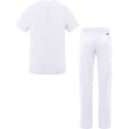 thumbnail image 2 of Adar Addition Go-Everyday Scrub Set For Men - Stylish Scrub Top & Cargo Scrub Pants - A9800 - White - XXS, 2 of 7