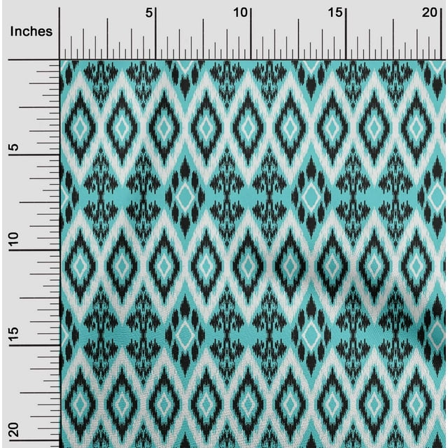 oneOone Cotton Flex Fabric Geometric Ikat Print Fabric BTY 40 Inch Wide