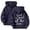 1-69Navy449, variant on CAIVO Long Sleeve Hoodies For Women Letter Print Hooded Zip Up Sweatshirt Streetwear Loose Fit Pullover Hoodie Athletic Tops