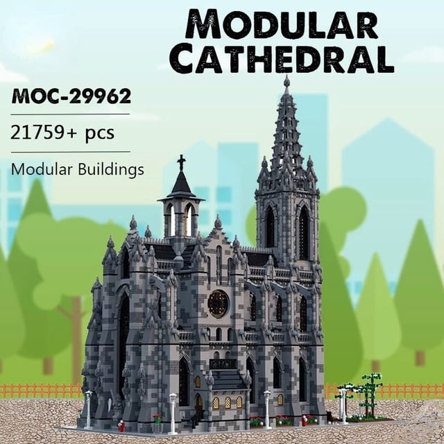 MOC-29962 Cathedral Modular Building Blocks Set Medieval Church MOC MOC Bricks Toys 22007Pcs