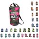 thumbnail image 4 of Yuarrent Bolsa de natación impermeable de 15/20L/30L, de saco seco, colores de camuflaje, pesca, canotaje, kayak, almacenamiento, bolsa de Deportes acuáticos Camuflaje rojo rosa 24x72cm, 4 of 6