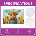thumbnail image 2 of Erosebridal Cute Cow Place Mats Set of 4 for in Door Dinning, Rustic Animal Table Place Mats for in Door Dining, Sunflower Decor, 2 of 4