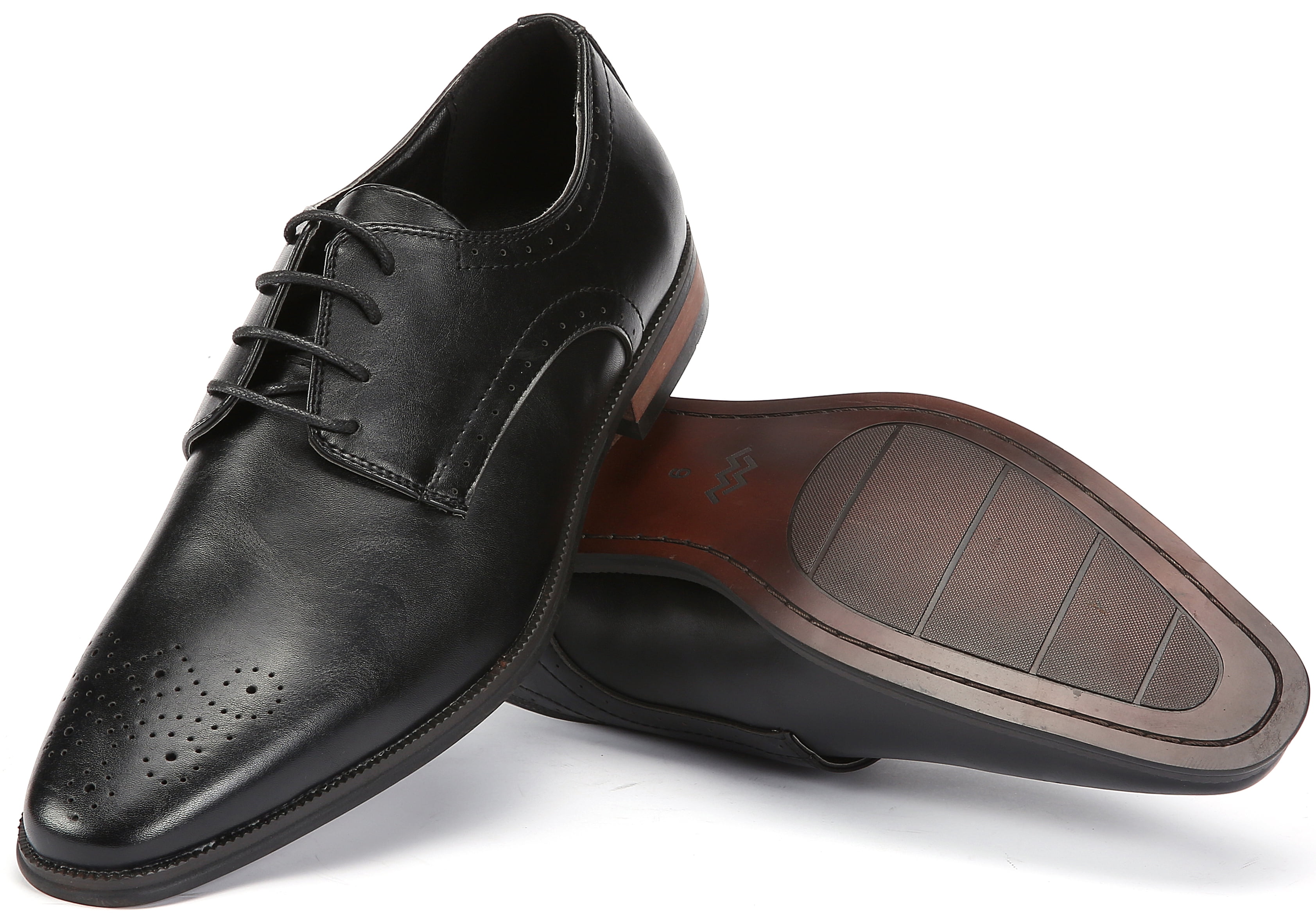Mio Marino Men's Pinned Oxford Dress Shoes