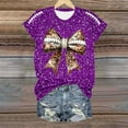 thumbnail image 2 of Womens Casual Fashion Printed Crew Neck Short Sleeve Pullover T Shirt, 2 of 5