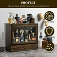 thumbnail image 5 of Honiway Cologne Organizer for Men, Large Capacity Dustproof Cologne Holder with Drawer Storage Perfume Stand Organizer (Light Brown), 5 of 8