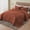 Baked Clay, variant on Oversized Cal King Bedspread 120x120 Lightweight Quilted Coverlet Set 3 Pieces 1 Quilt 2 Pillow Shams Soft Denim Luxury Bedding