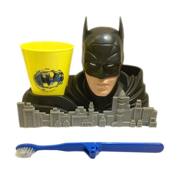 Batman DC 3Piece Great Smile Toothbrush and Holder Set