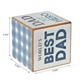 thumbnail image 2 of Wood Square Cube Block Best Dad, 2 of 3