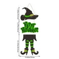 thumbnail image 3 of Luoshdecor Front Door Witch Theme Hanging Decor , Hallowee Witch Legs and Scary Witch Hat Hanging Sign Wall Decor for Room Party Indoor Home Decor, 3 of 6