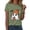 Light Green, variant on Linfrsh Halloween Tshirts Plus Size Women Halloween Shirt For Women Fashion Print T Shirt Short Sleeve Women Short Sleeve Round Neck Tee T Shirt Printing Loose Top