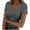 Dark Gray, variant on Women Sequins V-Neck Blouse Short Sleeve Casual Loose Party Tunic Top, Black S