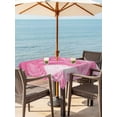 thumbnail image 2 of Outdoor Tablecloth with Umbrella Hole and Zipper, Pink Marble Square Table Cloth 54x54 Inch Waterproof Tablecloth, Modern Ombre Abstract Fluid Aesthetic Art Picnic Table Cover for Patio Camping, 2 of 7