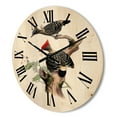 thumbnail image 3 of Designart 'Ancient Birds In The Wild VI' Traditional Wood Wall Clock, 3 of 5