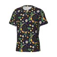thumbnail image 5 of Vsdgher Snake And Flower Print Men's Dry Fit Mesh Athletic Shirts Moisture Wicking Tennis T-Shirt Tops, 5 of 9