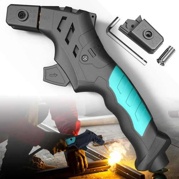 AuntyFey Welding Electrode Holder, 600 Amp Welding Stinger Rod Holder for Stick with Multi Angle, Ergonomic Copper Heavy Duty Electrode Holde, Blue