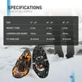 thumbnail image 5 of G2 21Inches Light Weight Snowshoes, with Special EVA Padded Ratchet Binding, Heel Lift, Toe Box, Flexible Pivot Bar, Durable Back Strap, Set with Trekking Poles(Orange), 5 of 7