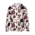 thumbnail image 2 of Uemuo Retro Red Black Roses Pattern Women's Full Zip UPF 50+ Sun Protection Hoodie Jacket Long Sleeve Sun Shirt Hiking Outdoor Performance with Pockets-3X-Large, 2 of 9